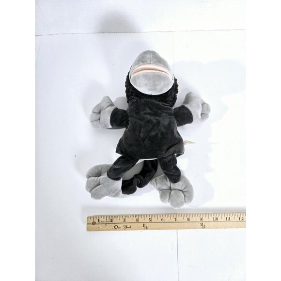 JSQ Toys Monkey 10" tall Gray Hand Puppet Plush Vintage - Picture 6 of 7
